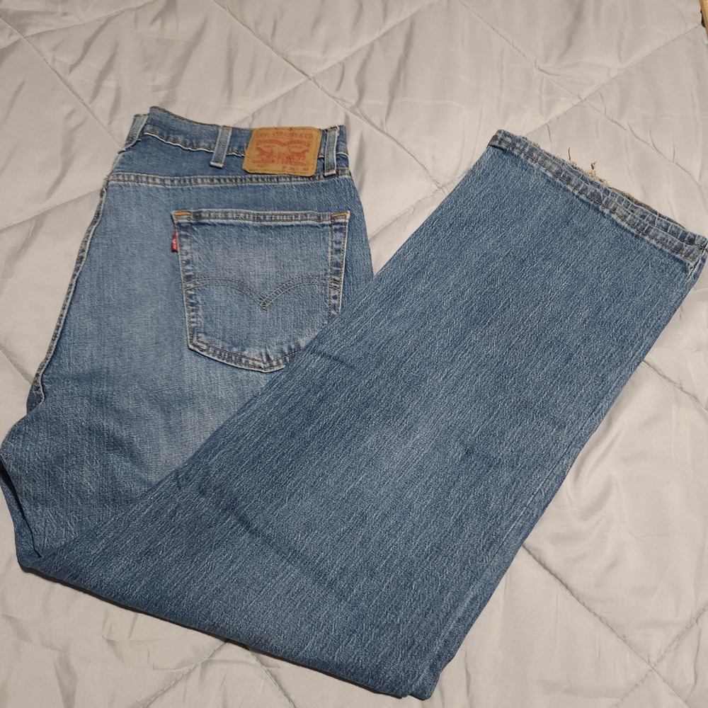 Levi's 527 Jeans Mens 38x30 Blue Slim Bootcut Stretch‎ Denim Western